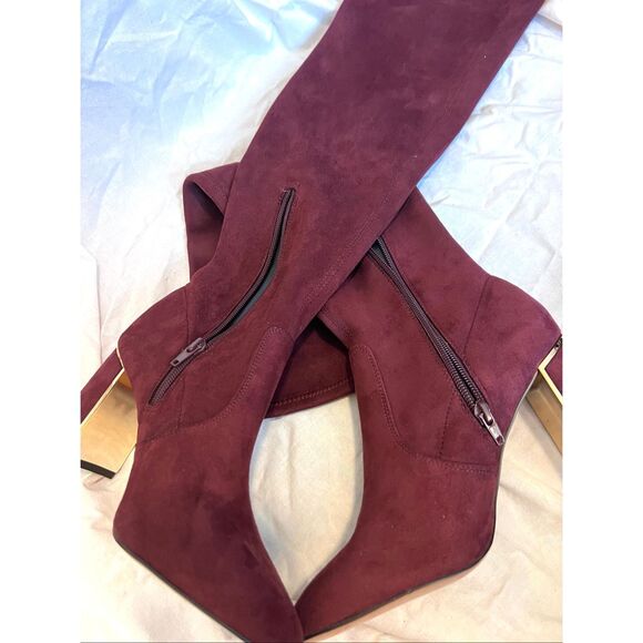 BCBGeneration Aliana burgundy microsuede over-the-knee boot - Picture 9 of 9